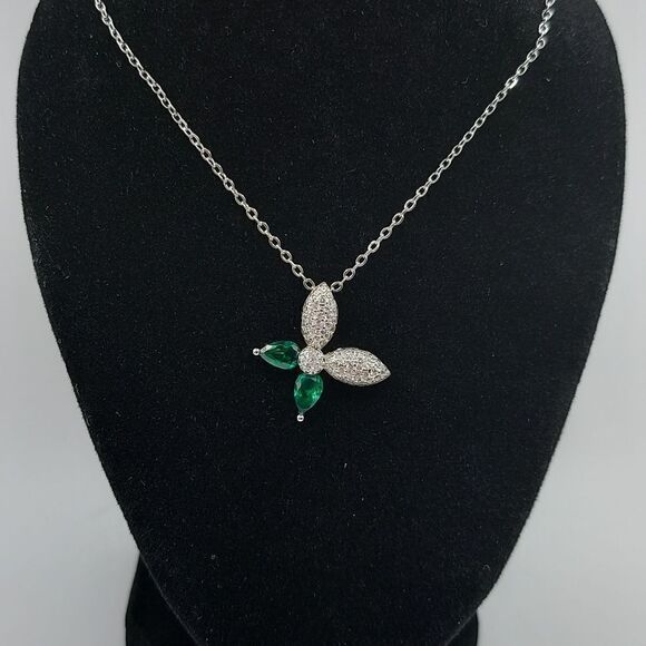 925 Sterling Silver Butterfly Necklace - Picture 4 of 7